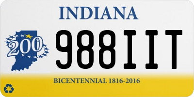 IN license plate 988IIT