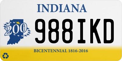 IN license plate 988IKD