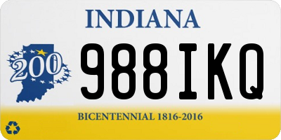 IN license plate 988IKQ