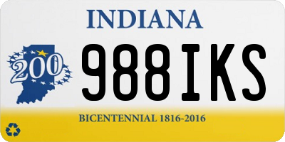 IN license plate 988IKS