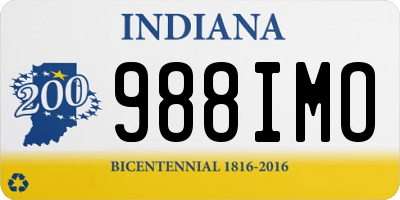 IN license plate 988IMO