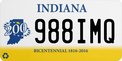 IN license plate 988IMQ