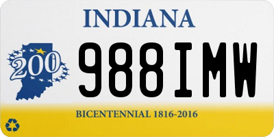 IN license plate 988IMW