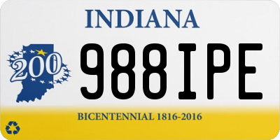 IN license plate 988IPE