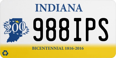 IN license plate 988IPS