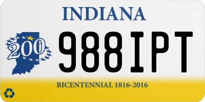 IN license plate 988IPT