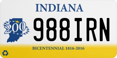 IN license plate 988IRN