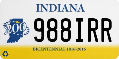 IN license plate 988IRR