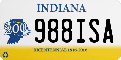 IN license plate 988ISA