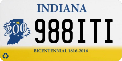 IN license plate 988ITI