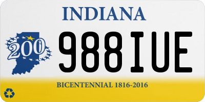 IN license plate 988IUE