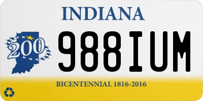 IN license plate 988IUM