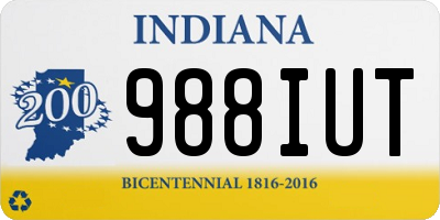 IN license plate 988IUT
