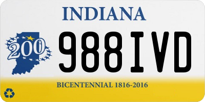 IN license plate 988IVD