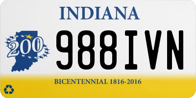 IN license plate 988IVN