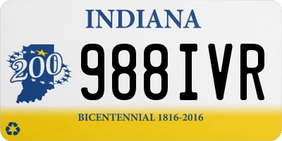 IN license plate 988IVR
