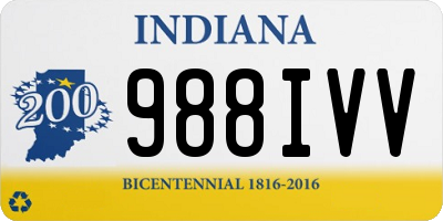 IN license plate 988IVV