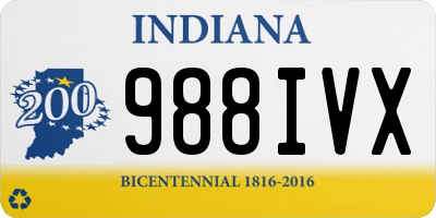 IN license plate 988IVX