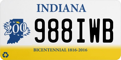 IN license plate 988IWB