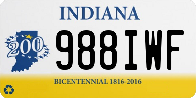 IN license plate 988IWF