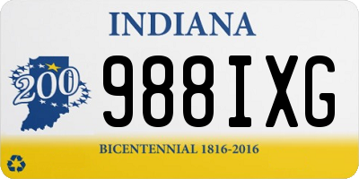 IN license plate 988IXG