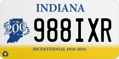 IN license plate 988IXR