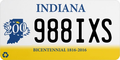 IN license plate 988IXS