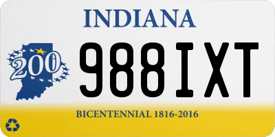 IN license plate 988IXT