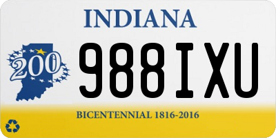 IN license plate 988IXU