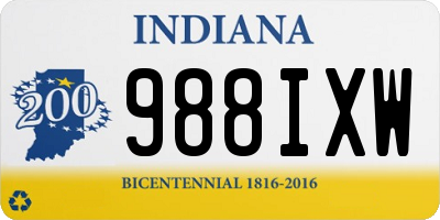 IN license plate 988IXW