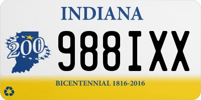 IN license plate 988IXX