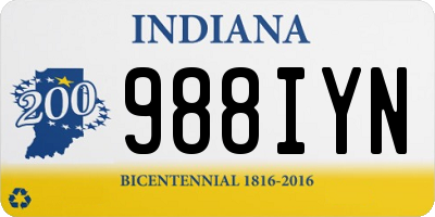 IN license plate 988IYN