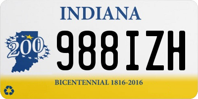 IN license plate 988IZH