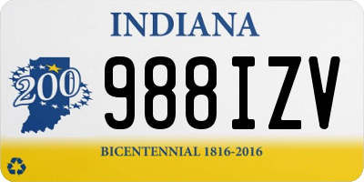 IN license plate 988IZV