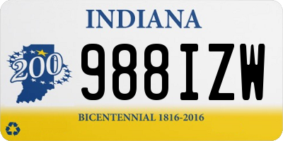 IN license plate 988IZW