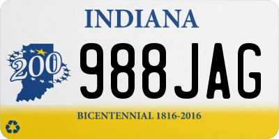 IN license plate 988JAG