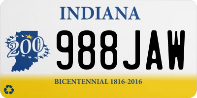 IN license plate 988JAW