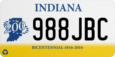 IN license plate 988JBC