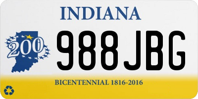 IN license plate 988JBG