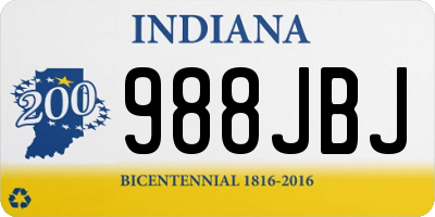 IN license plate 988JBJ