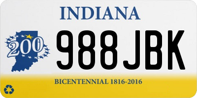 IN license plate 988JBK