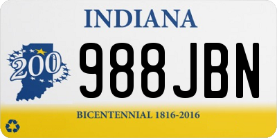 IN license plate 988JBN