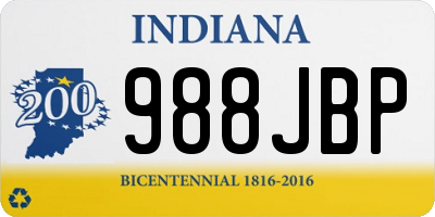 IN license plate 988JBP