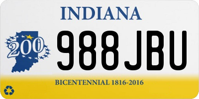 IN license plate 988JBU