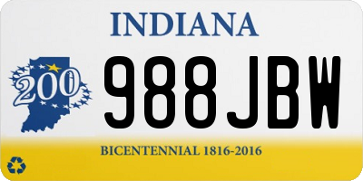 IN license plate 988JBW