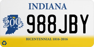 IN license plate 988JBY