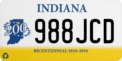 IN license plate 988JCD