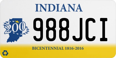 IN license plate 988JCI