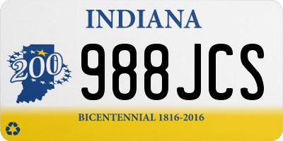 IN license plate 988JCS