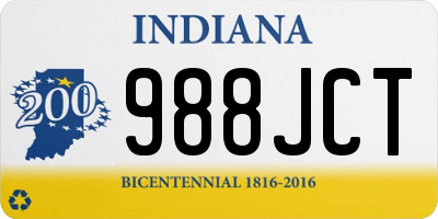 IN license plate 988JCT